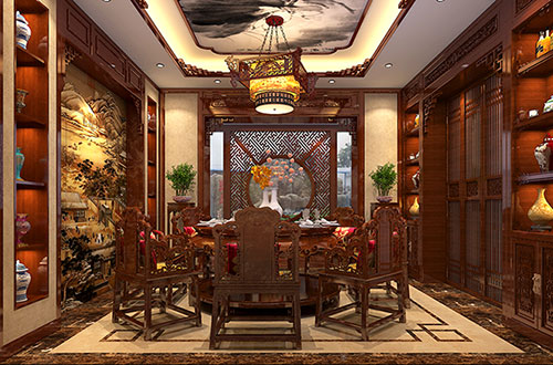 塘厦镇温馨雅致的古典中式家庭装修设计效果图